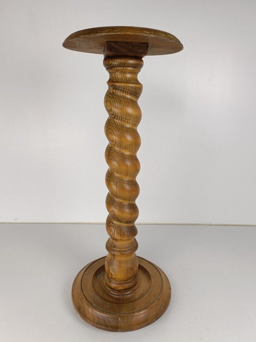 Barley Twist Wooden  Side Wine Display Table Pedestal Plant Bonsai Flower Stand photo furniture