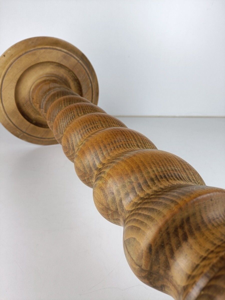 Barley Twist Wooden  Side Wine Display Table Pedestal Plant Bonsai Flower Stand photo vintage