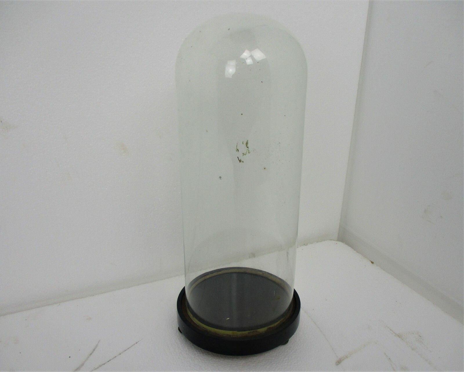 Antique Round Hand Blown Glass Globe Dome Taxidermy Steampunk Clock 15.74" 6.1"