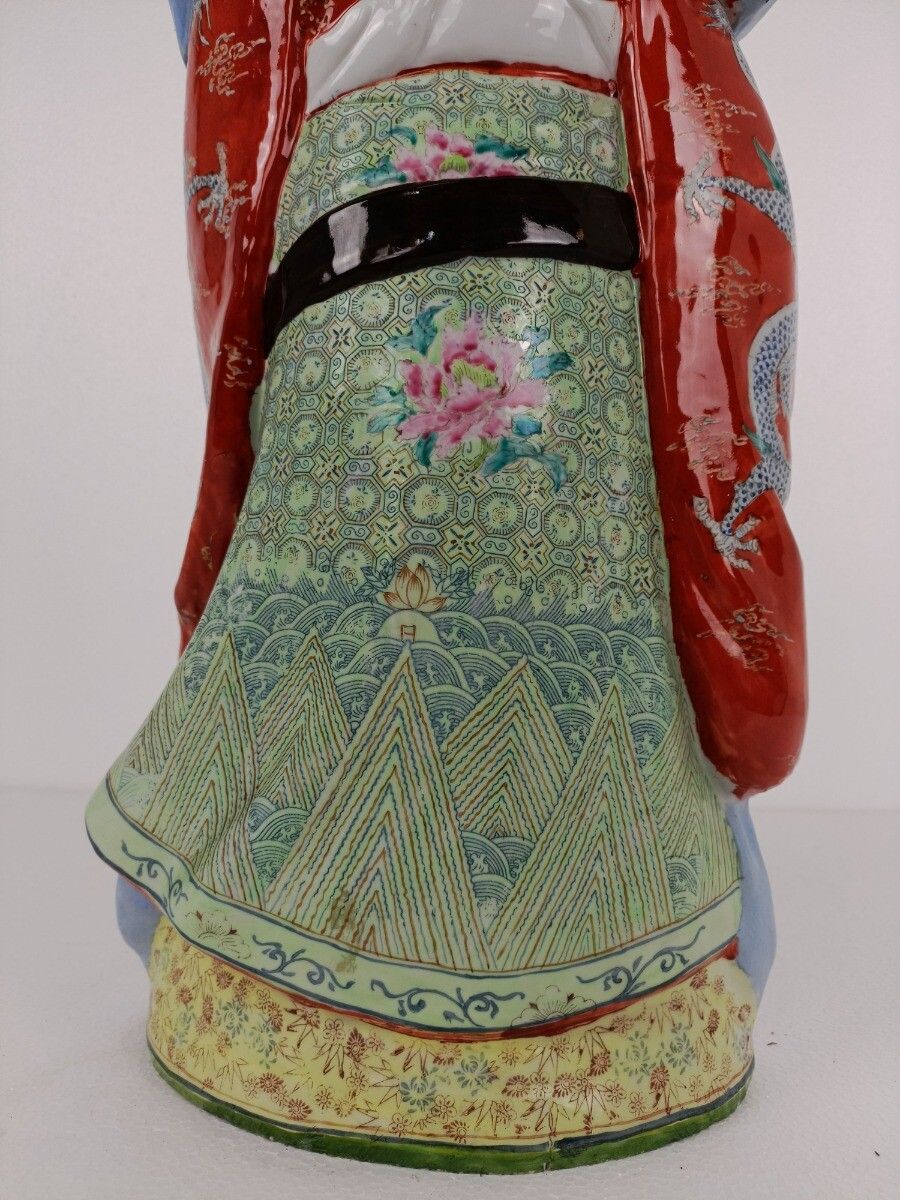 Porcelain Statue Chinese Lu Xing Good Fortune  Lucky Symbol Fu Lu Shou San Xing photo buy