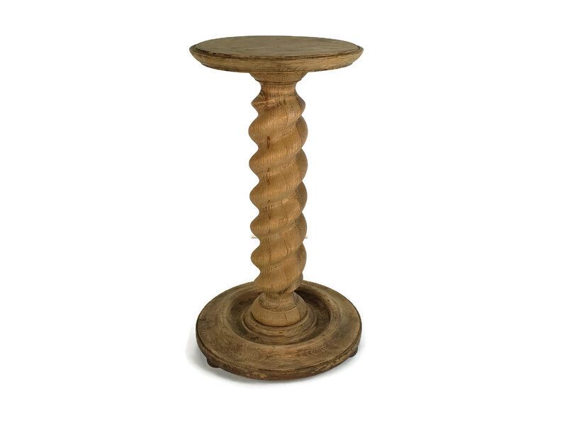 Vintage Plant Stand Barley Twist Pedestal Sand Blasted Side Table Bonsai Stand F
