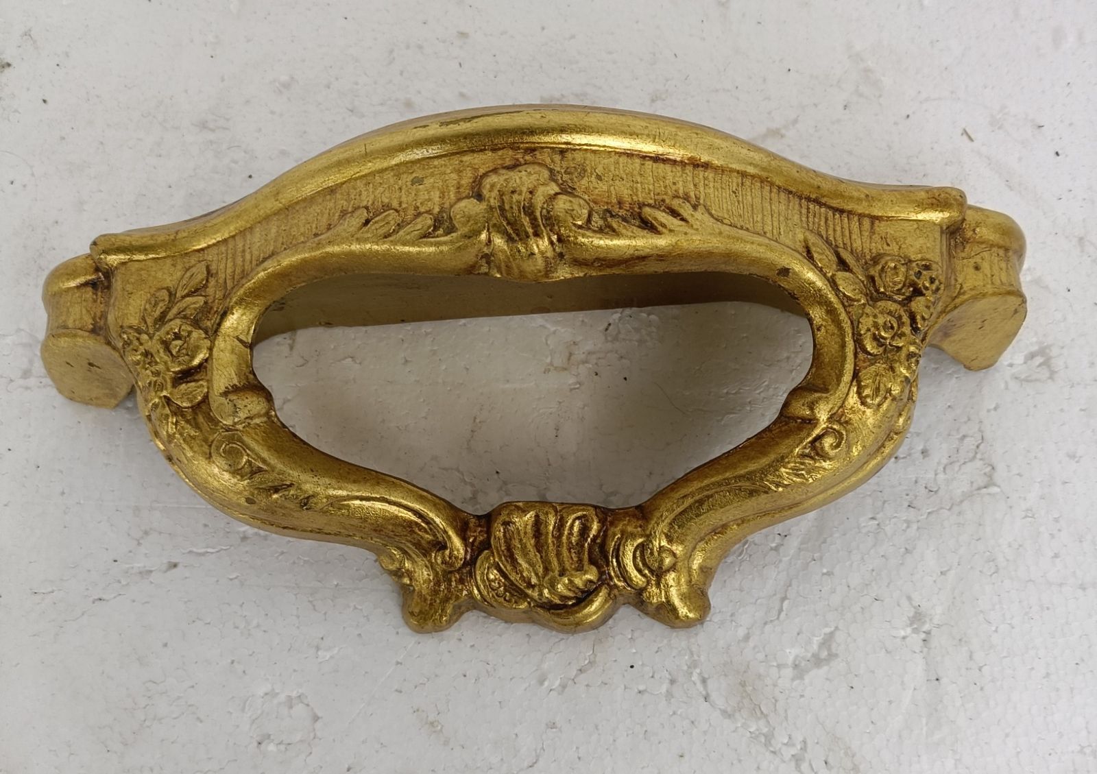Ornate Wall Mounted Console Mirror Hollywood Regency Gold Gilded Rococo French R photo vinterior