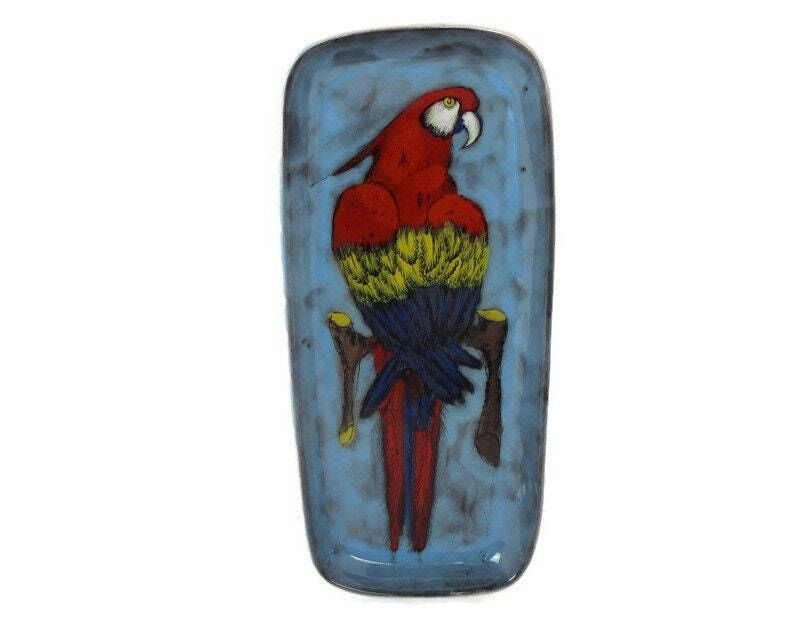 Fantoni Gambone Style Italin Pop Art Funky Ceramic Italian Wall Plaque Dish Glaz