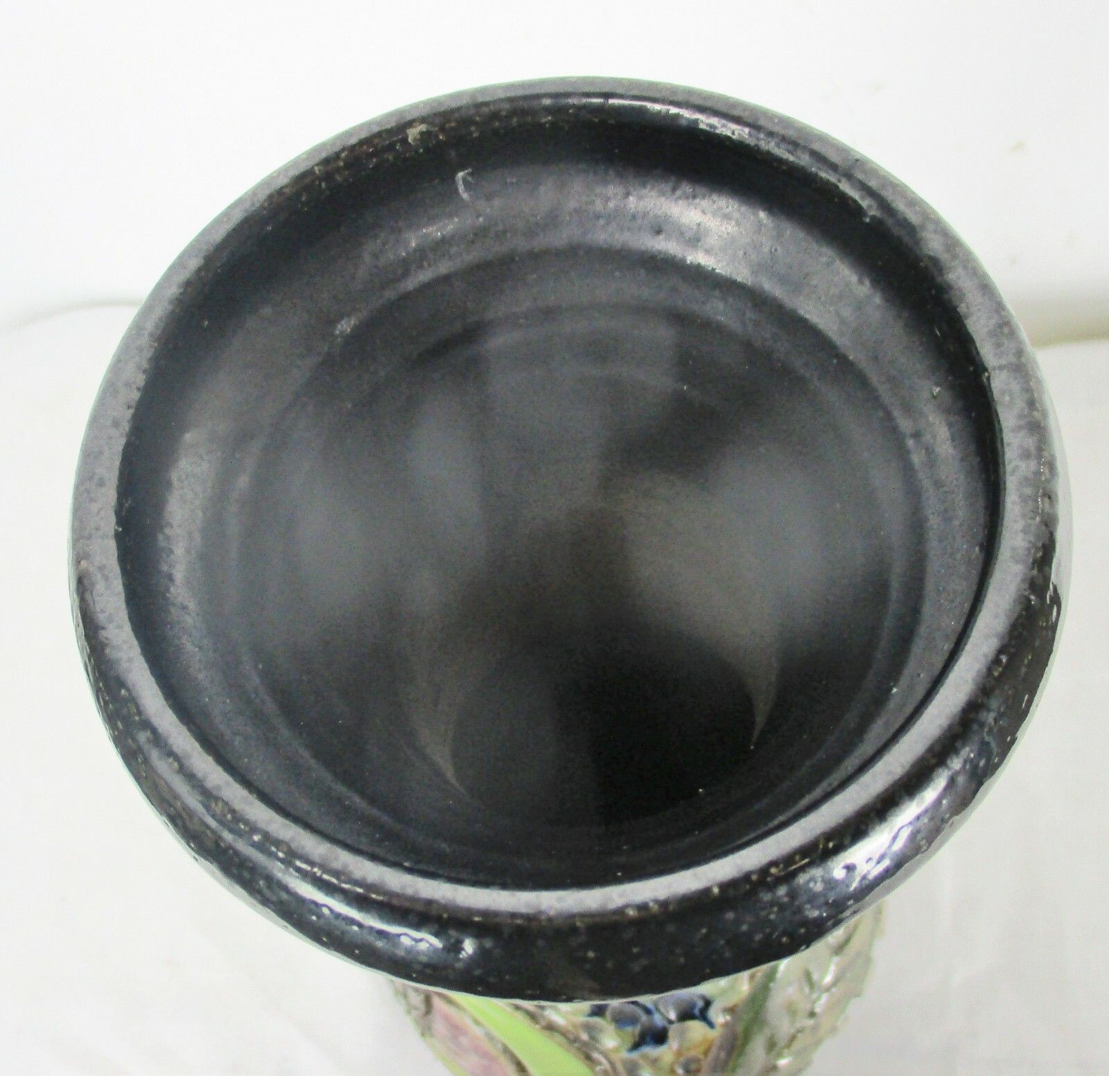 Art Deco Revival Tall Vase Marked Roger Guerin Sun Flower  Stoneware  12.40" photo vintage