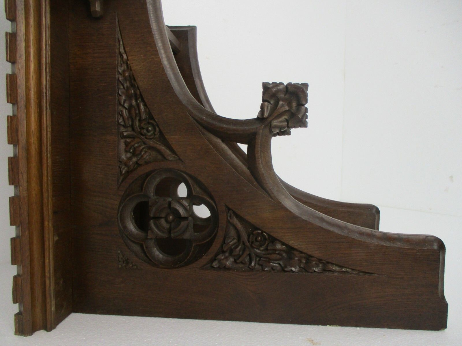 Large Gothic Antique Hand Carved French Oak Wall Hall Console Table 19th C Wow photo Furniture