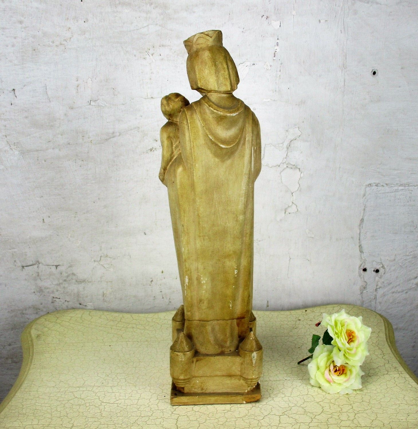 Our Lady Viscountess Fortress Patron Of Youth Movement Plaster Statue Htf 18.89" photo buy