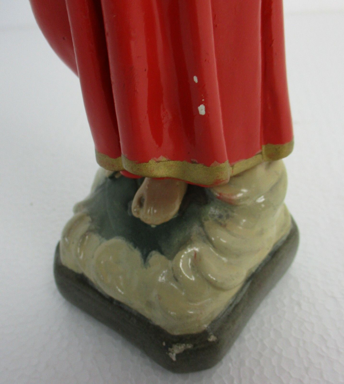 Statue Infant Jesus Santo Nino Wit Bible Plaster  Collector Gorgeous  Antique photo vinterior