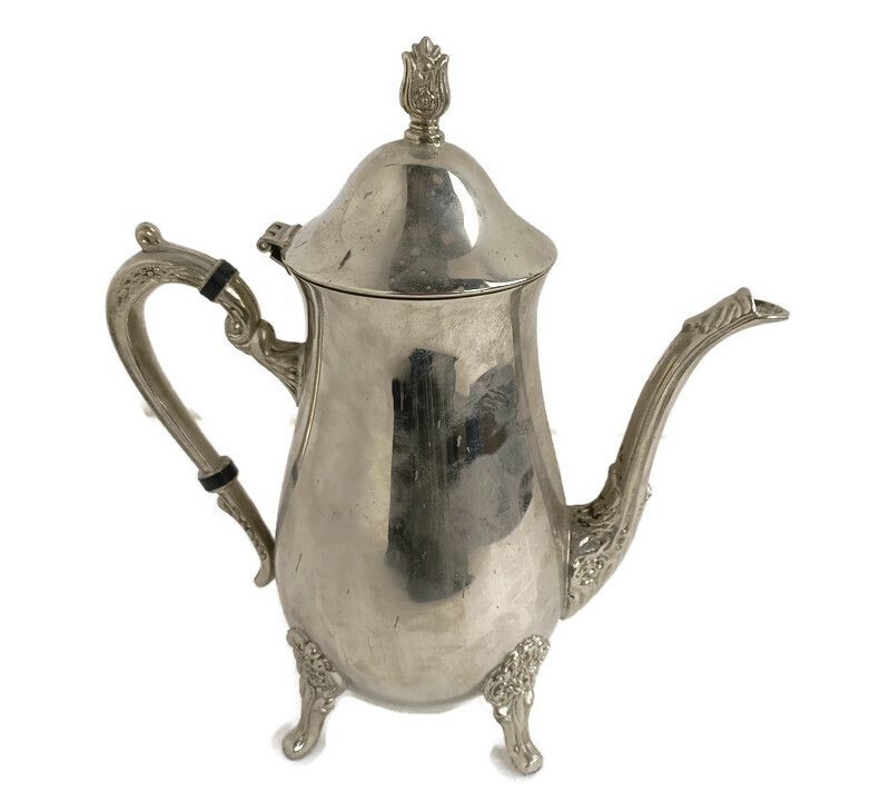 Silver Plated  Victorian English Coffee Tea Pot Decorative