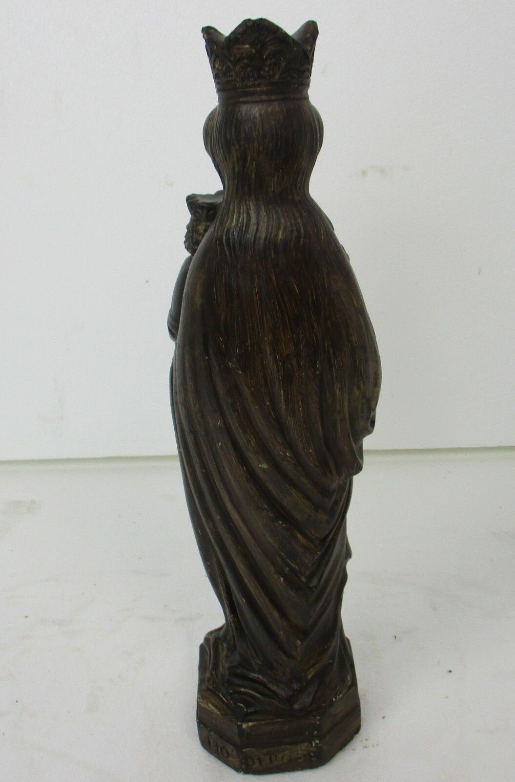photo for sale Statue Our Lady Of Tongeren Black Madonna Infant Jesus Grapes Collector  Signed
