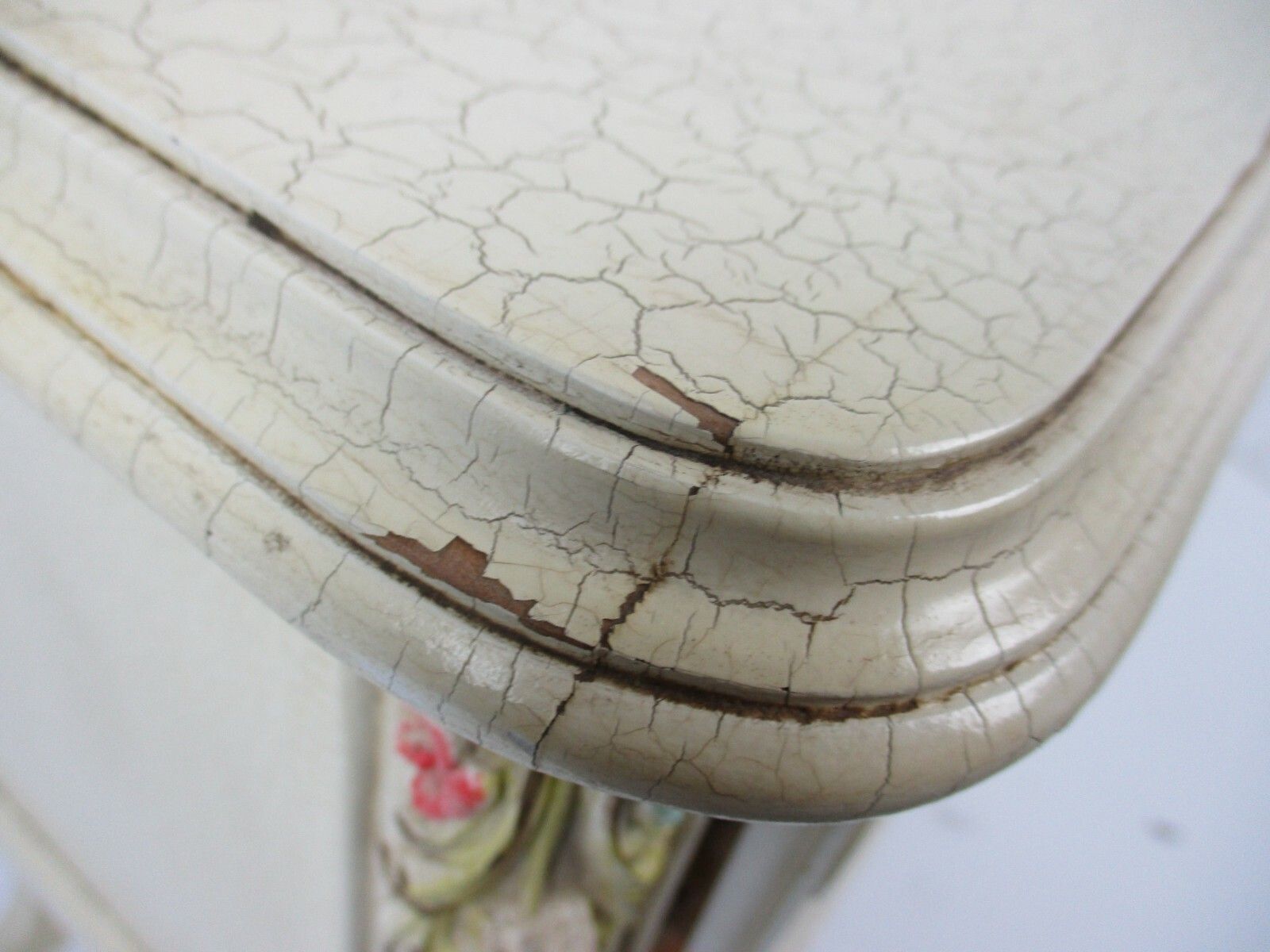 French Provincial White Crackled Chest Of Drawers Wood With Mirror Florentine photo buy