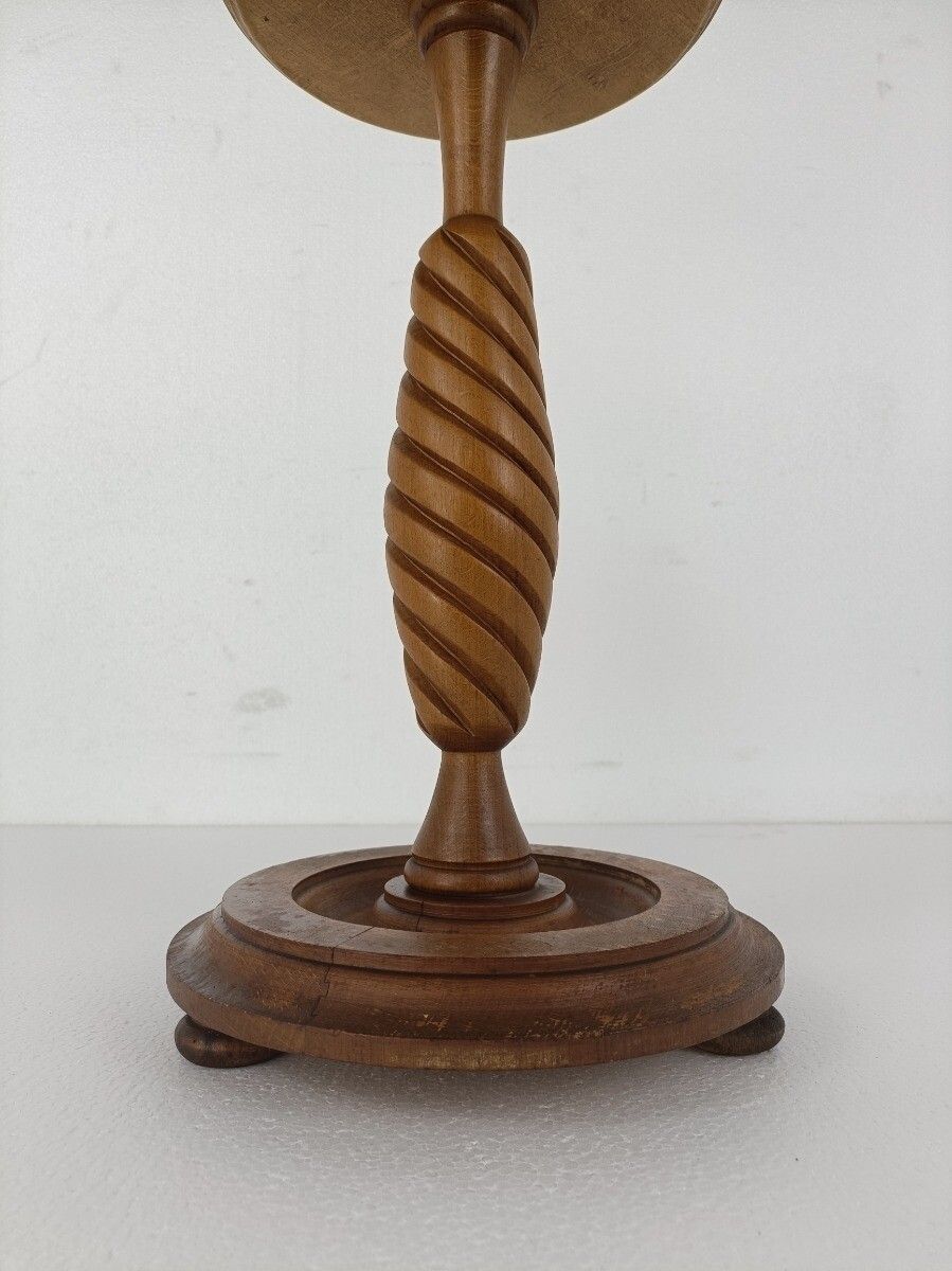 Wooden Twisted Stem Side Wine Display Table Pedestal Plant Bonsai Flower Stand photo Furniture