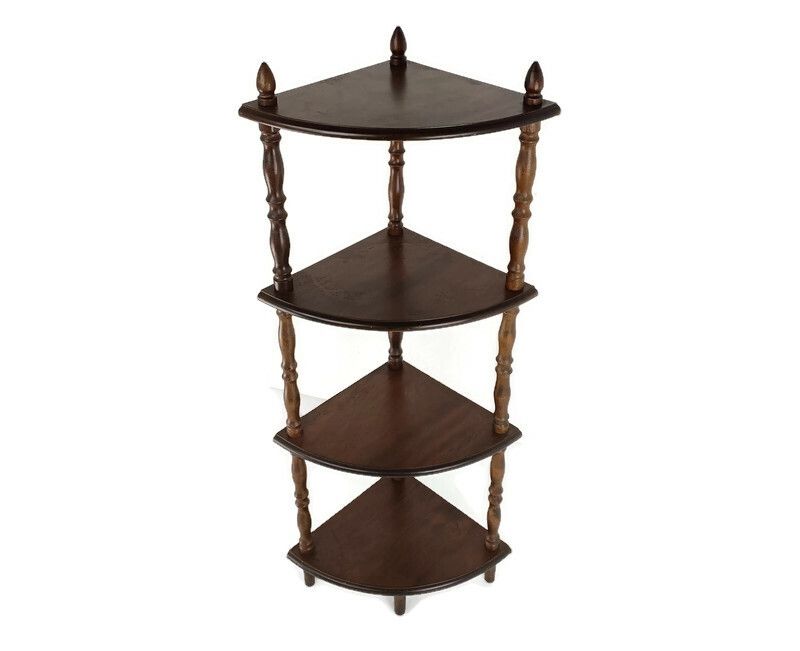 Pedestal Display Side Table Plant Stand Italian Wood Vintage Display Etagère 4