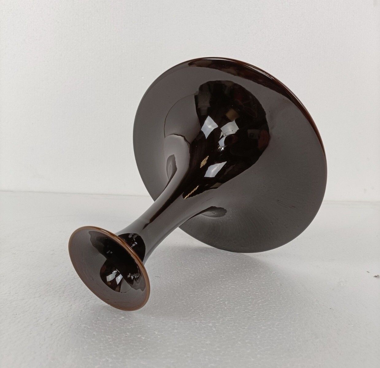 Pino Spagnolo Design For Sicart Post Modern Vase  Italy Space Age Modernist Brow photo vinterior