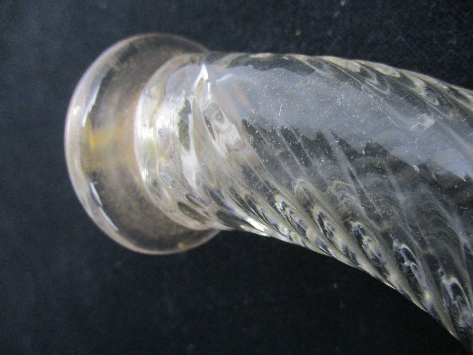 Venetian Murano Part Chandelier Arm Hand Blown Clear Art Glass Piece Reclaimed photo for sale