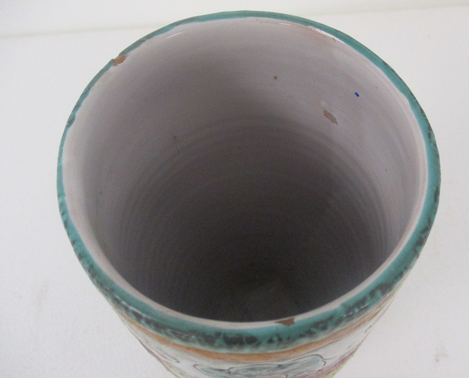 Italian Gambone Style Vase Art Pottery Retro Pop Art Mid Century Modern Modernis photo 65.0