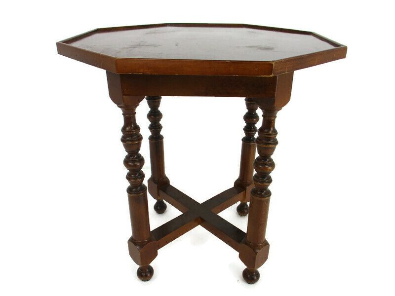 Wooden Side Wine Table Pedestal Plant Bonsai Stand Georgian Beautiful Farmhouse