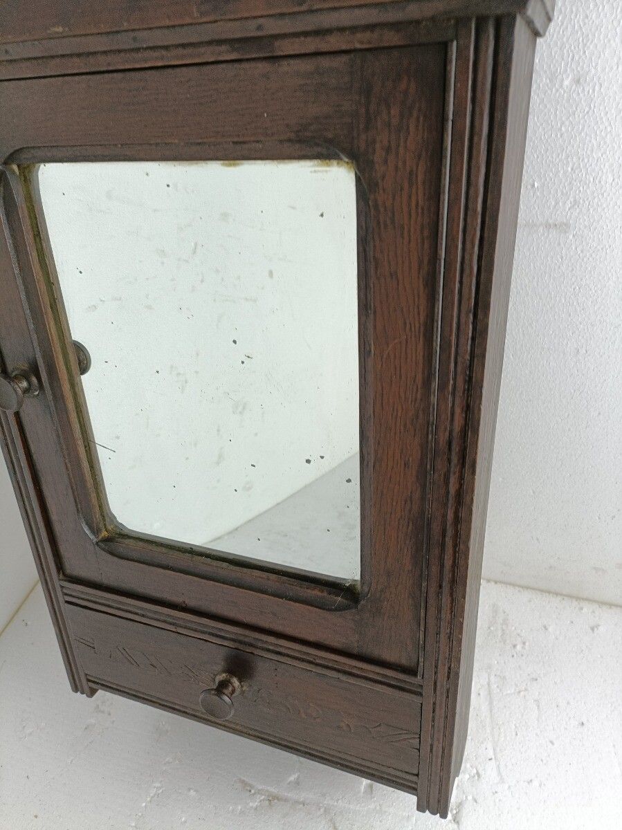 Apothecary Bathroom Medicine Kitchen Cabinet Wood  Antique Barn Style Farmhouse photo for sale