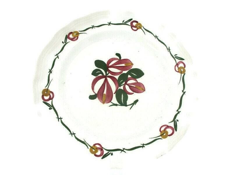 Footed Cake Stand Villeroy And Boch Marked Porcelain Antique Septfontaines