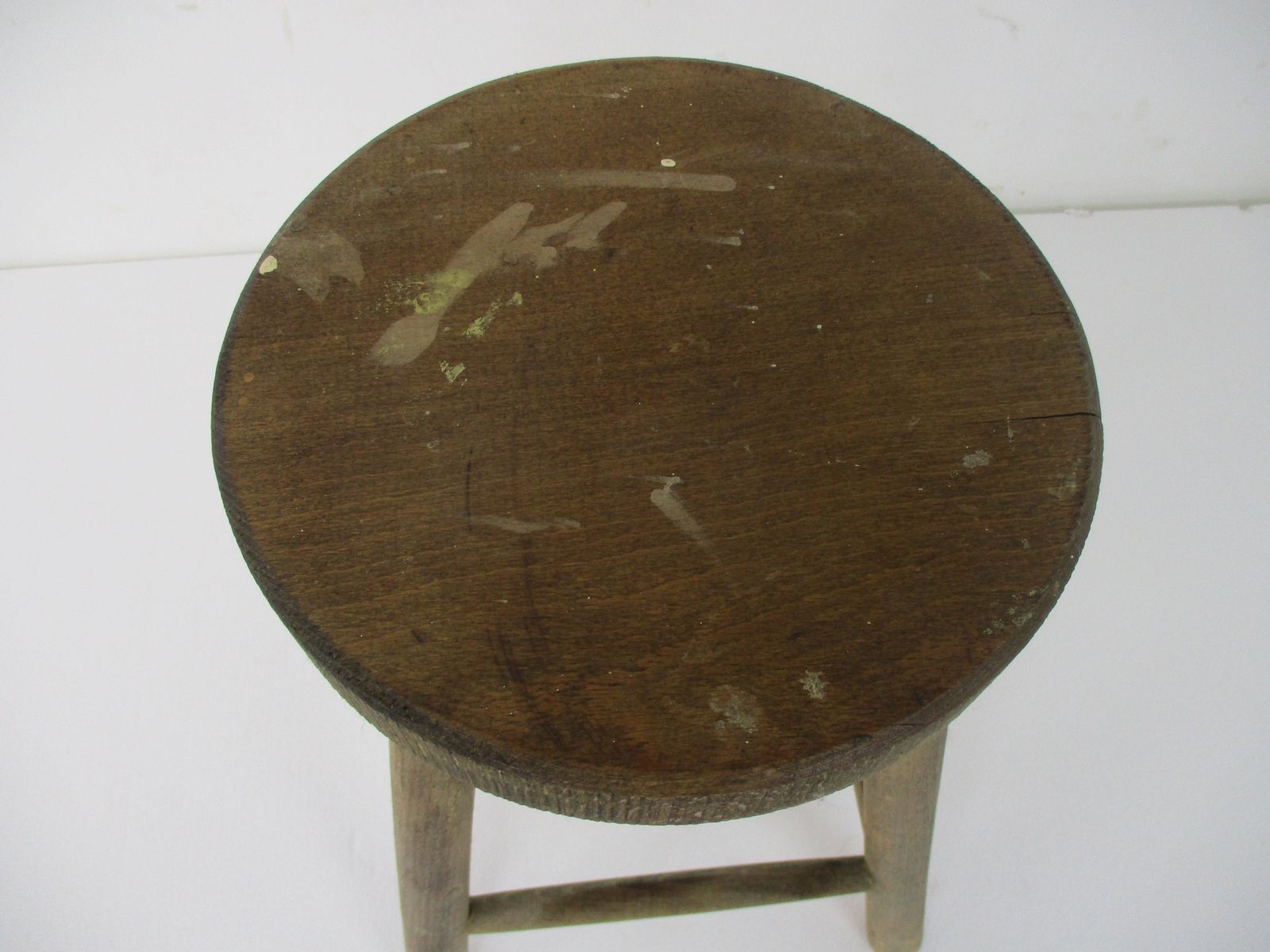 Vintage Hand Carved Wood Milking Stool Pedestal Table Plant Flower Bonsai Stand photo 73.0