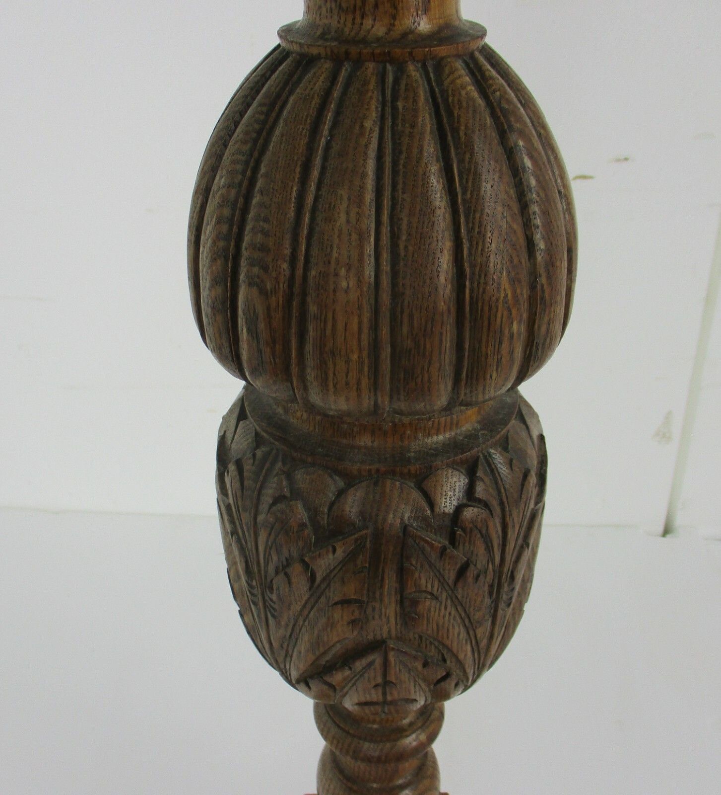 Hand Carved  Ornate Wooden Pedestal Lion Heads Impressive Plant Bonsai Stand photo Home Decor