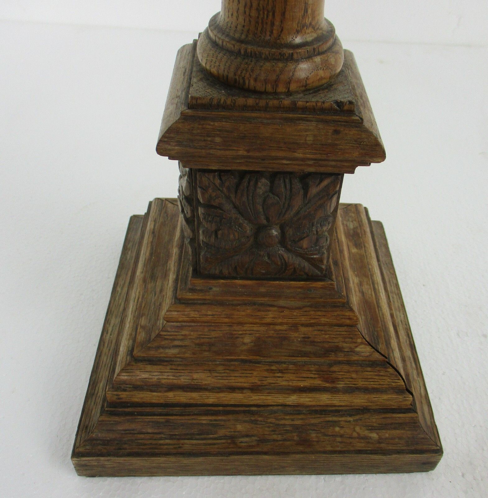 Hand Carved  Ornate Wooden Pedestal Lion Heads Impressive Plant Bonsai Stand photo 927.0