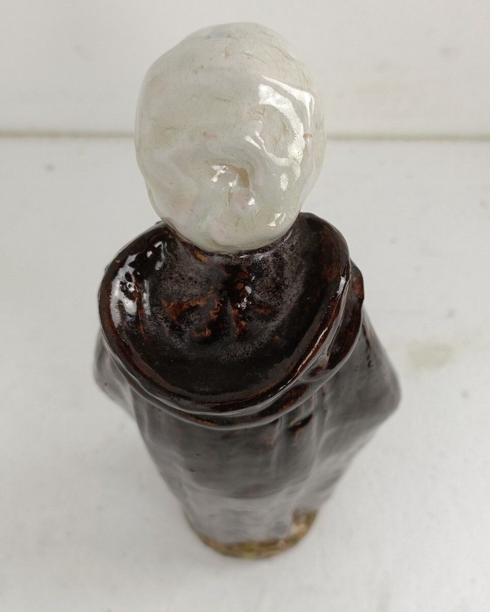 Old Lady Poterie Flamande Faience Flanders Pottery Glazed Large Collector Hand M photo vinterior