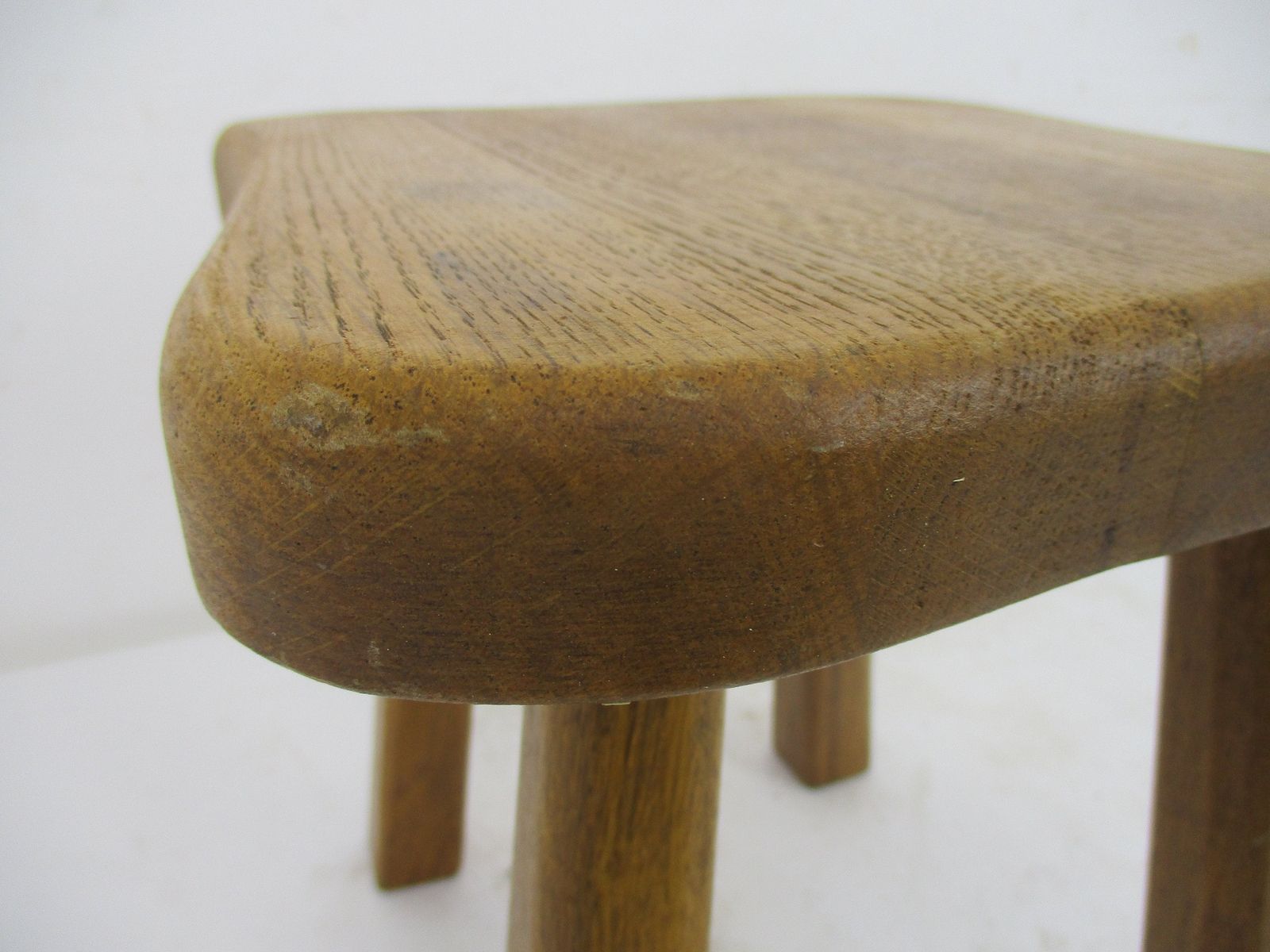 Vintage Hand Carved Wood Tripod Milking Stool Pedestal Table Plant Flower Bonsai photo 101.0