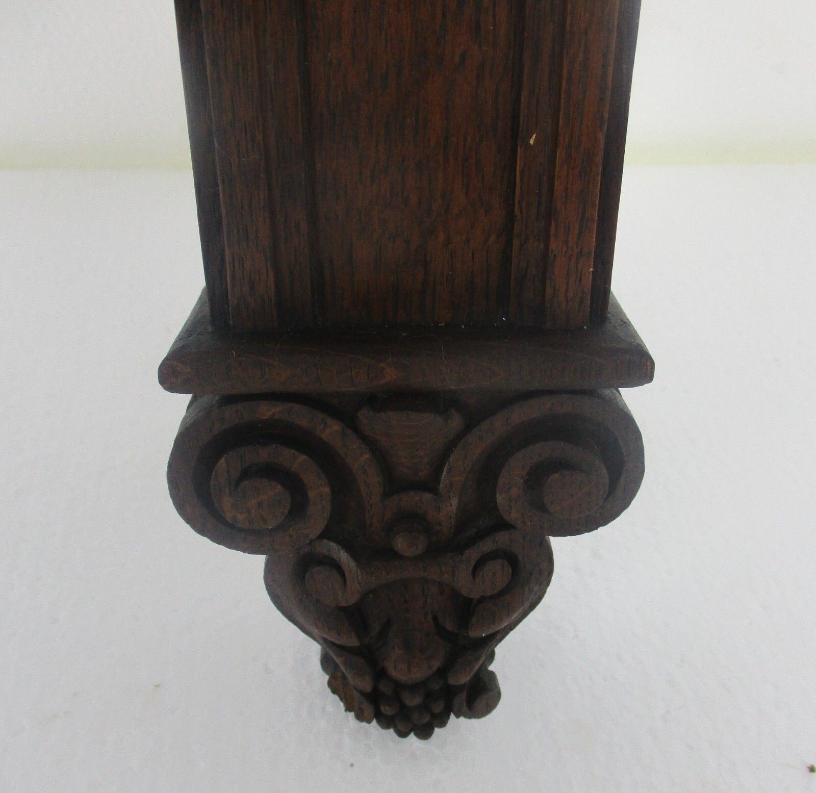 Xl Ornate Carved Oak Hanging Church Crucifix  Church Chapel Faux Brass Corpus photo vintage