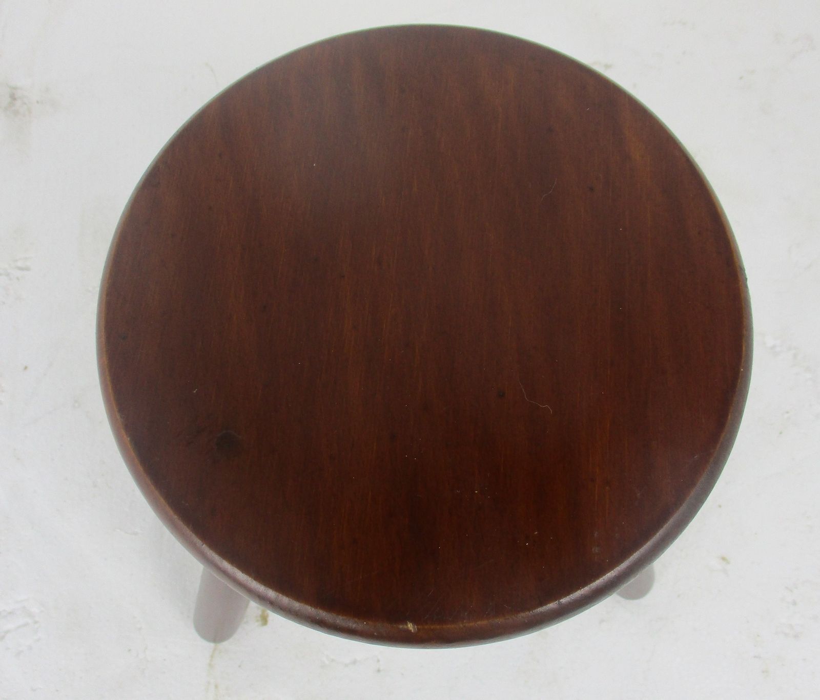Small Vintage Hand Carved Wood Tripod Milking Stool Pedestal Table Pedestal Barn photo furniture