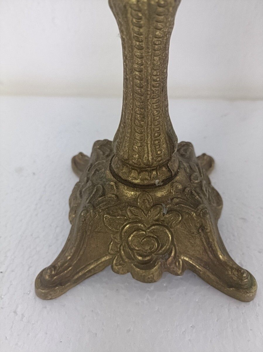 photo furniture Couple Candle Holders Brass Ornate Hollywood Regency Style Candelabra 5 Arm