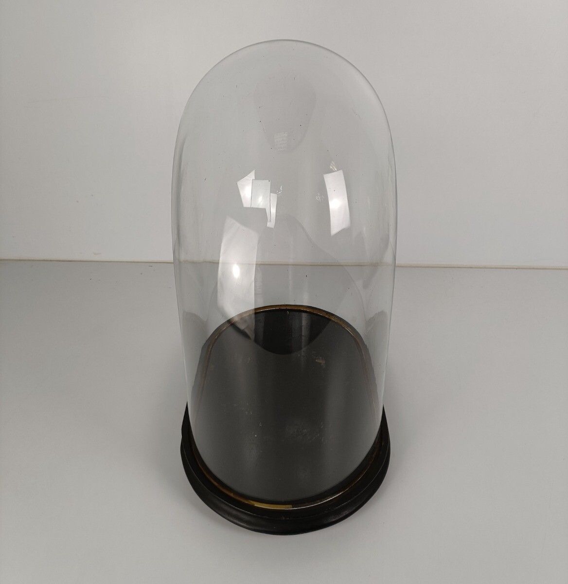 Huge Antique  Victorian Oval Hand Blown Glass Globe Dome Doll Clock 22.04" 18.3" photo 1213.0