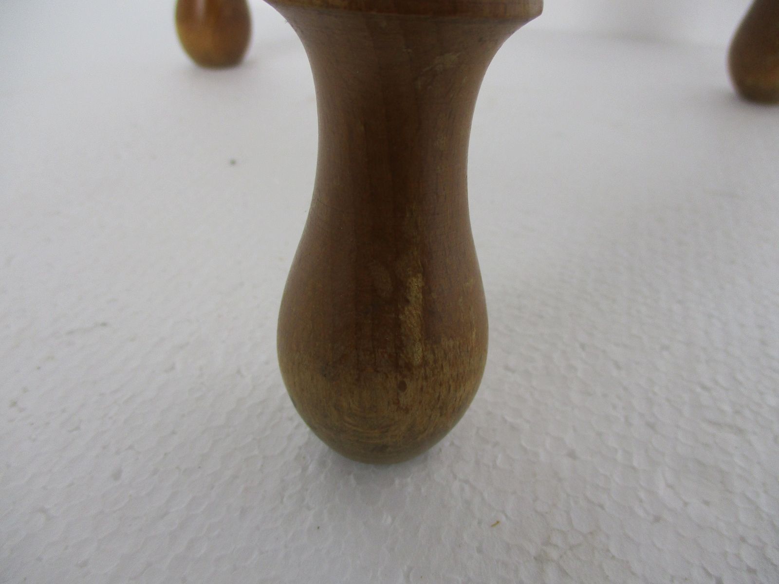 Vintage Hand Carved Wood 2 Tier Milking Stool Pedestal Table Plant Flower Bonsai photo vintage
