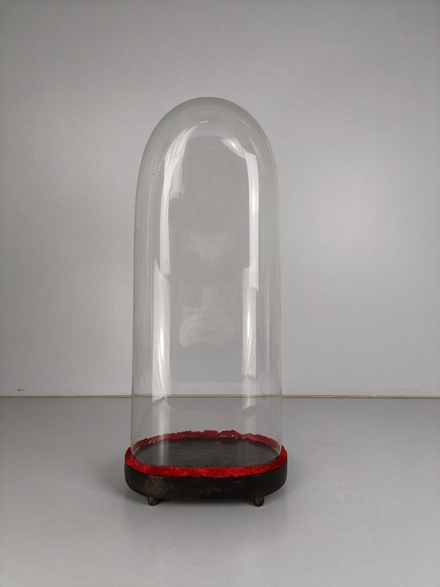 Antique Victorian Oval Hand Blown Glass Globe Dome Doll Clock 23.62" H 9.76' W 5 photo furniture
