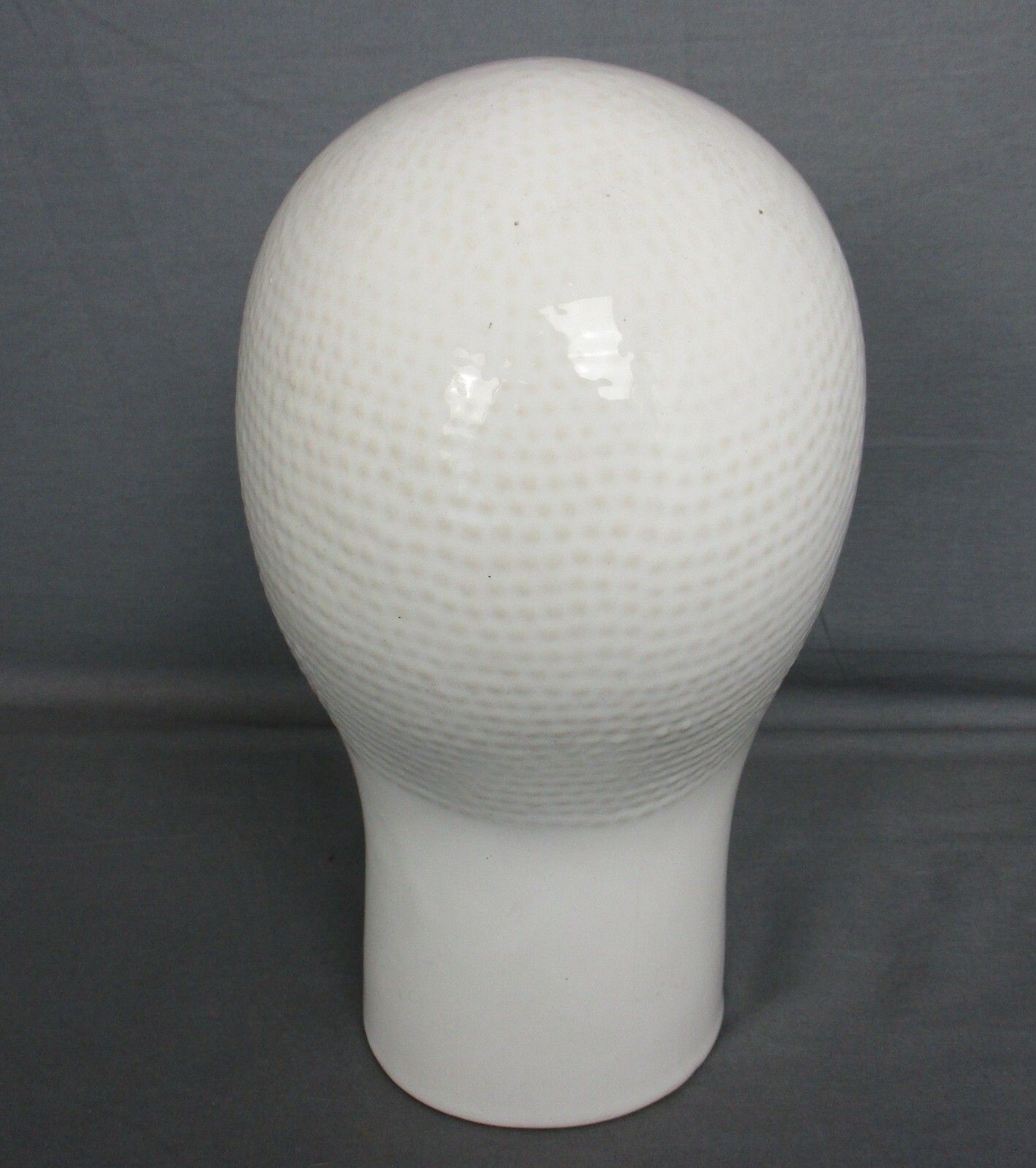 Vintage White Ceramic Display Female Male? Mannequin Head  Vanity Display Model photo 148.0