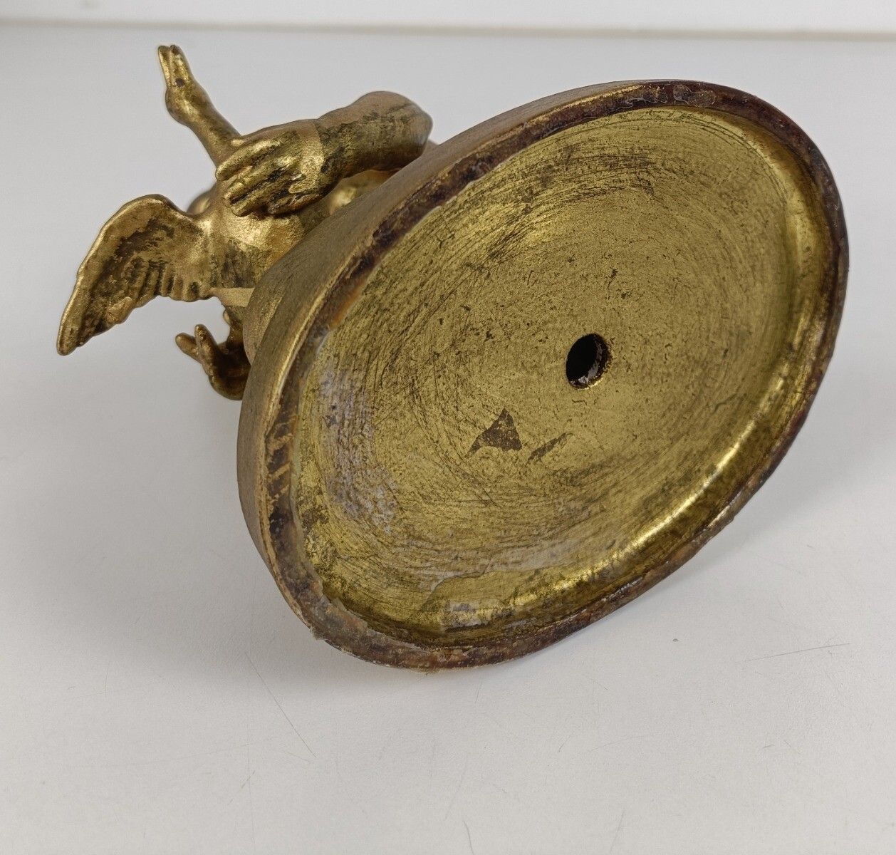 Statue Gold Gild Plaster Nude Boy Putti With Duck After Jacob Ludwig Schmitt Vin photo buy