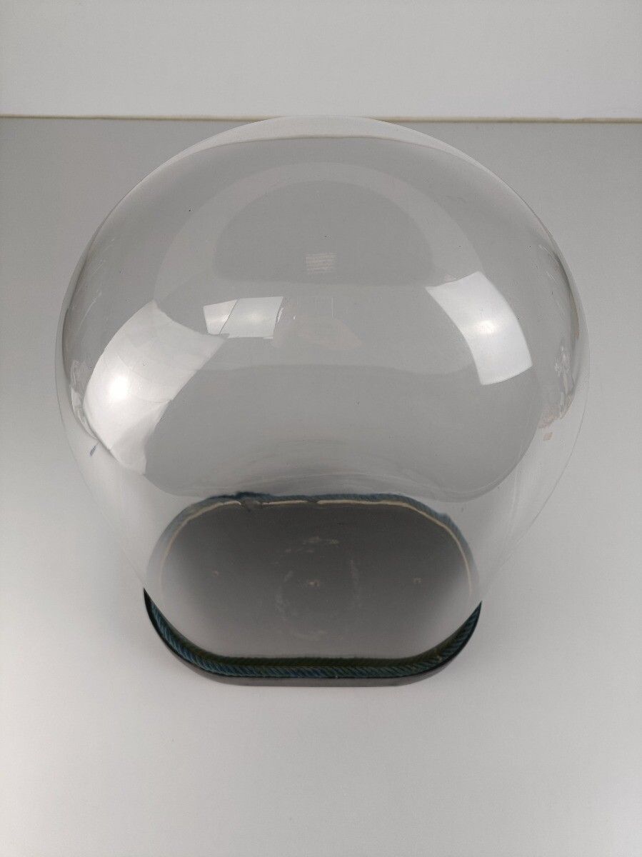 Antique Victorian Oval Hand Blown Glass Globe Dome Doll Clock 18.7" 12.2" photo Home Decor
