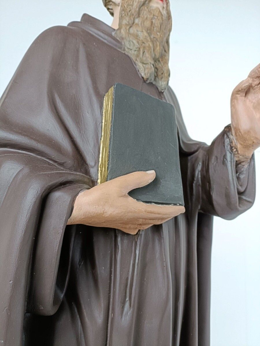 photo furniture Church Statue Saint Gillis Gilles The Wanderer With A Deer Collector Plaster