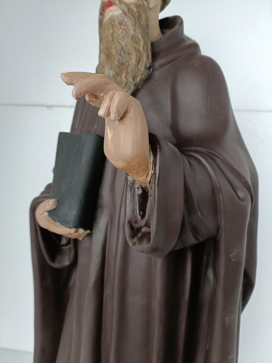 photo for sale Church Statue Saint Gillis Gilles The Wanderer With A Deer Collector Plaster