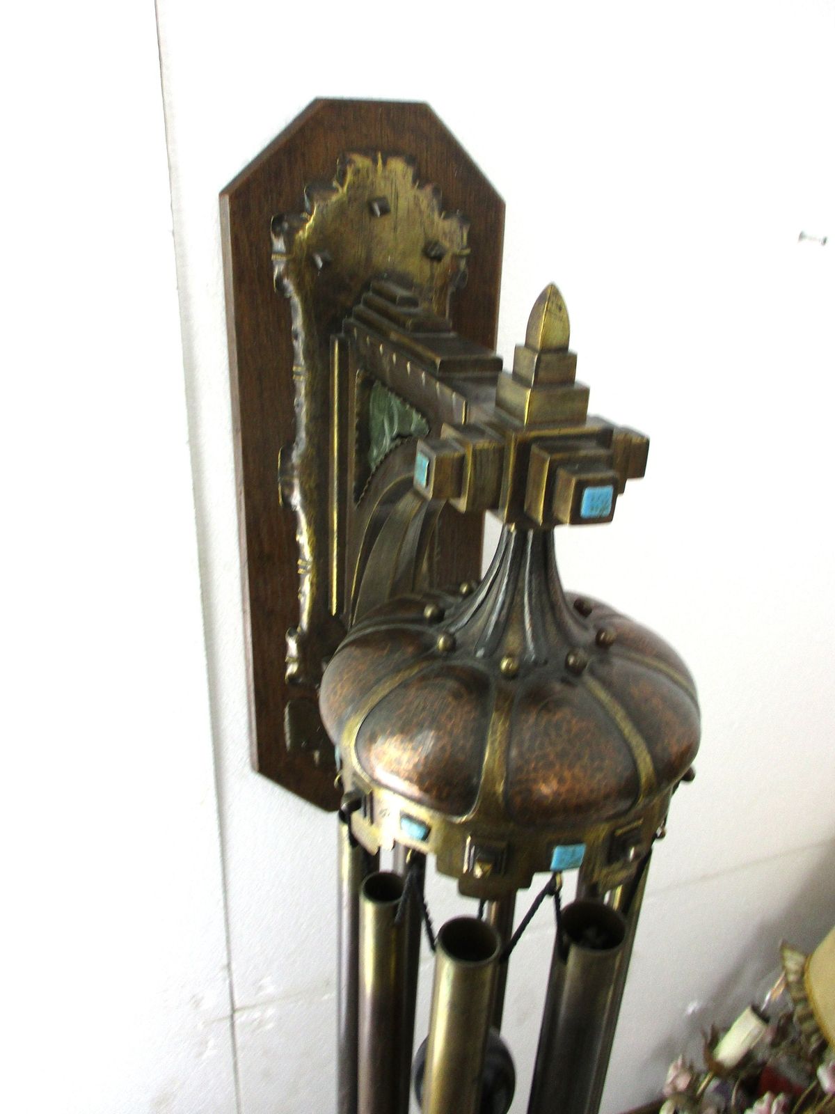 Art Deco Bronze Enamel Hand Made Wind Chime Gong Verlinden Lier Art Piece photo Art
