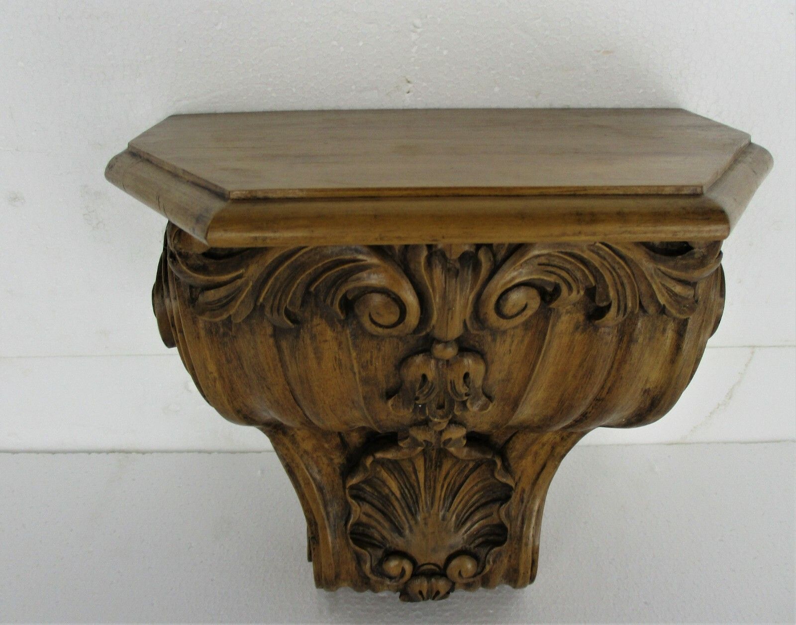 Hand Carved Wooden Wall Hall Console Small  Table Ornate Stunning Willy De Hond photo 427.0