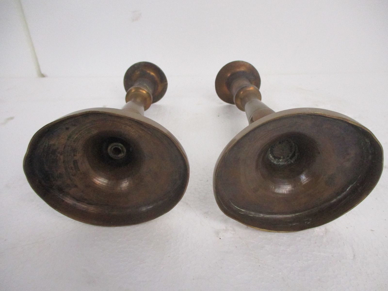 Antique Bauhaus Art Nouveau Candle Sticks Candle Holders Copper photo vintage