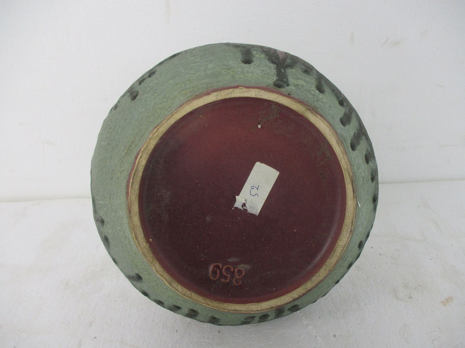 Large West Germany Style Vase Ceramic Mid Century Modern Glazed Art Pottery Faie photo vintage