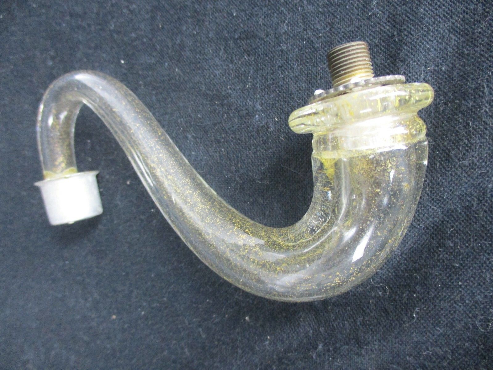 Venetian Murano Piece Chandelier Arm Hand Blown Clear Gold Art Glass Reclaimed