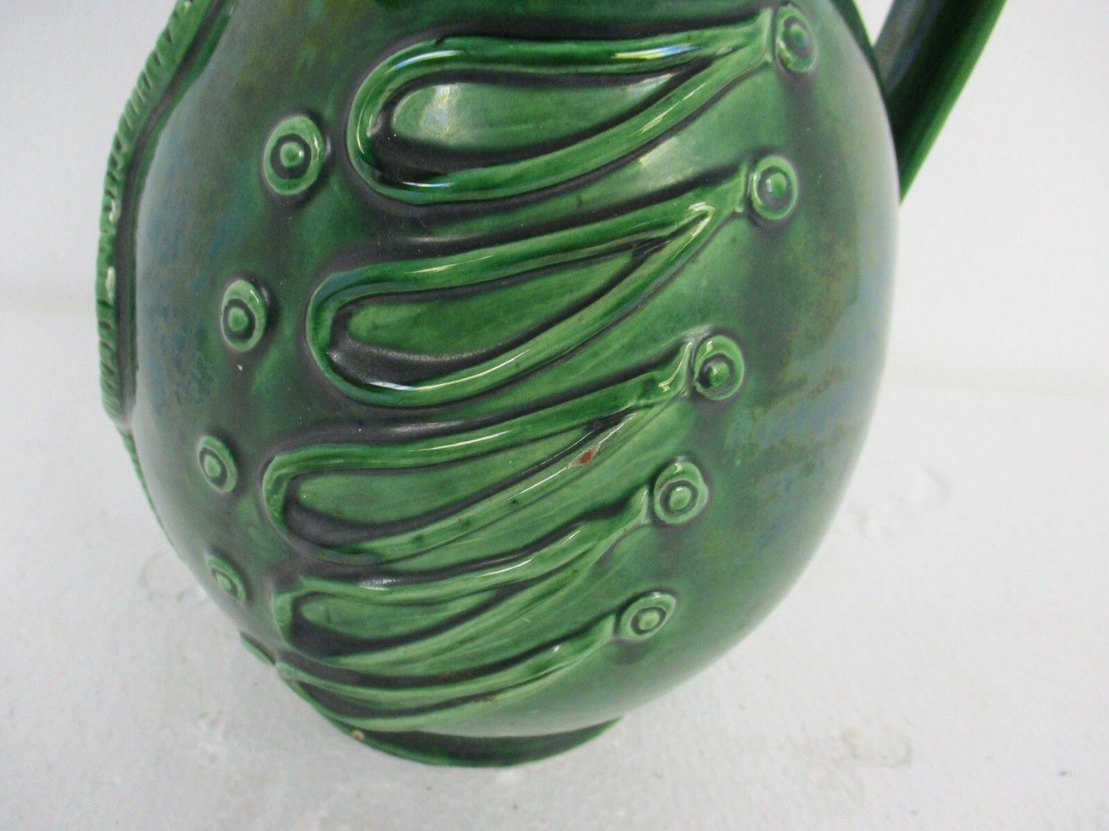 Vintage Ceramic Vino Decanter Bitossi Style Hungarian Pitcher Jar Miska Hussar photo vinterior