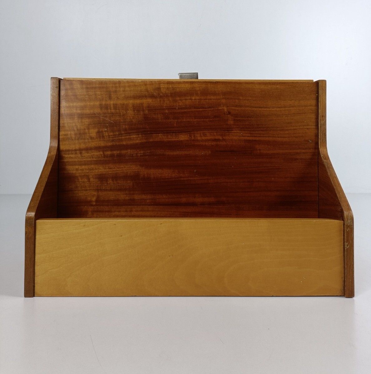 Furniture Wooden Wood Nightstand End Table Bedroom Cabinet Vintage Modernist Retro Two Ton photo