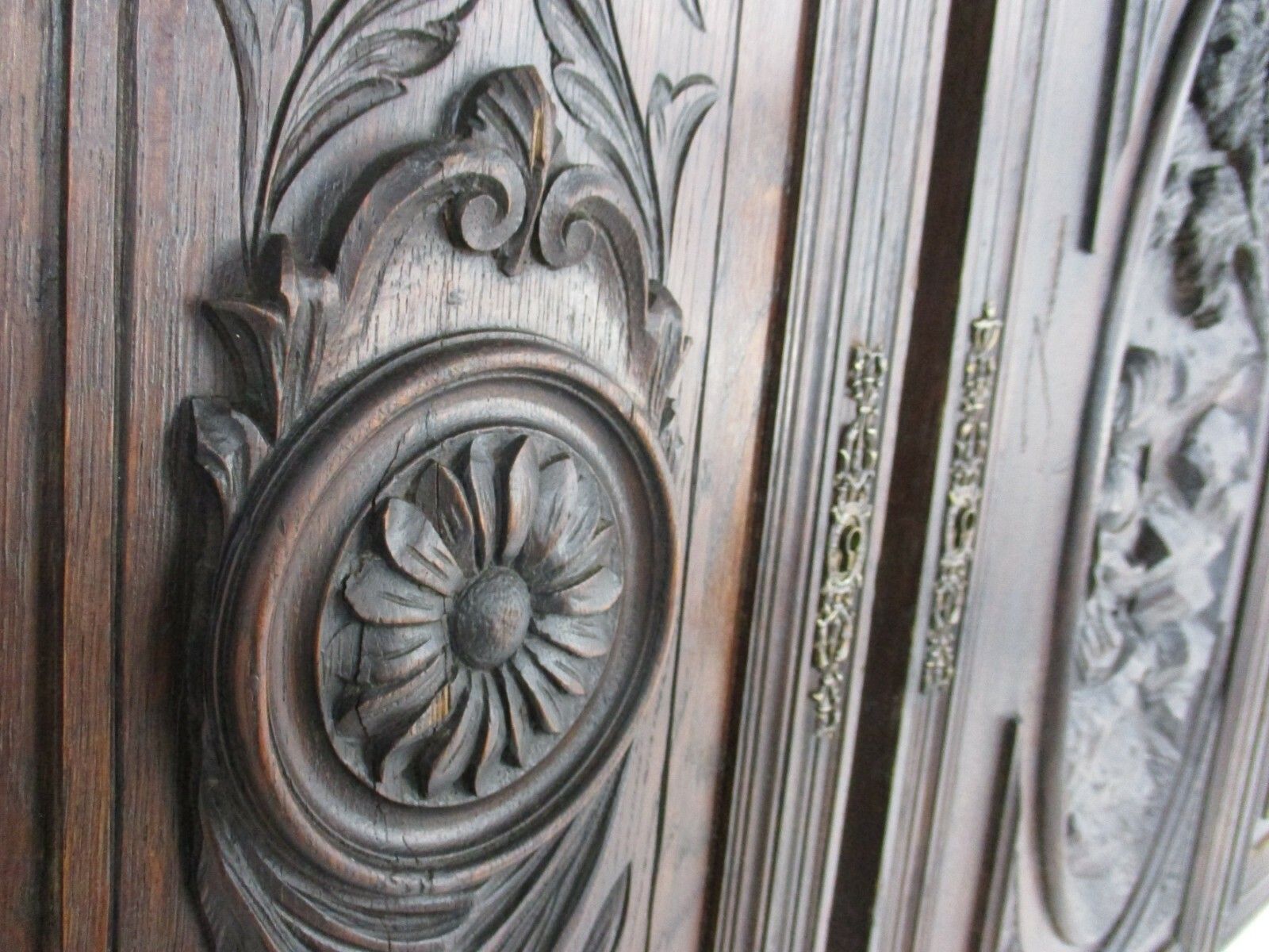 Set Of 3  Door Panels Reclaimed Architectural Antique Oak Shepherd Breton Style photo Home Fixtures