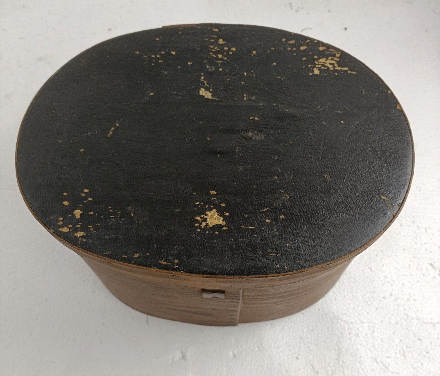 Antique  Wooden Cheese Box Bent Wood Primitive Htf Art Nouveau Oval photo buy