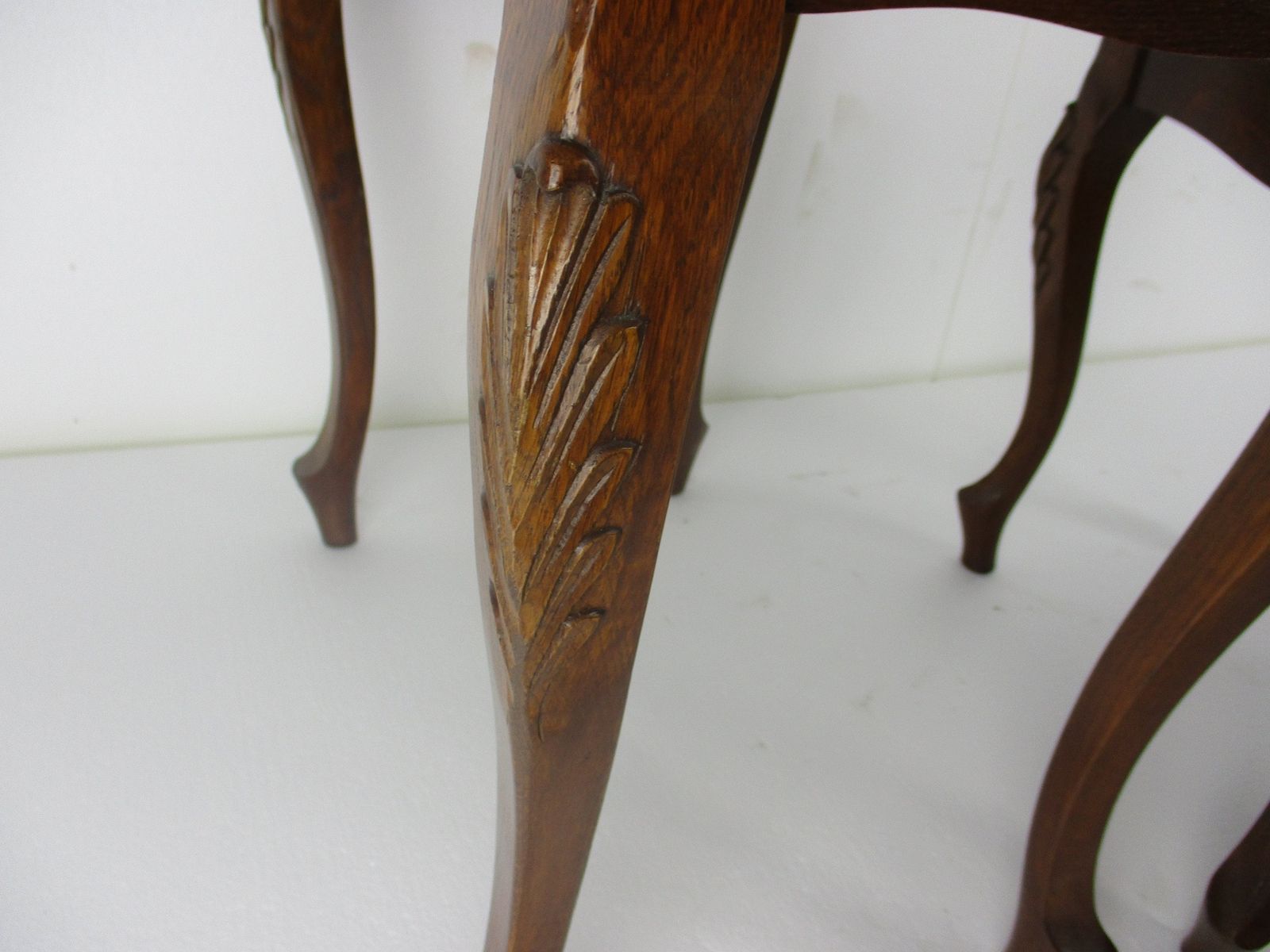 Set Of 3 Wood Stacking Nesting Tables Louis XV Style Vintage Mid Century Wood photo furniture