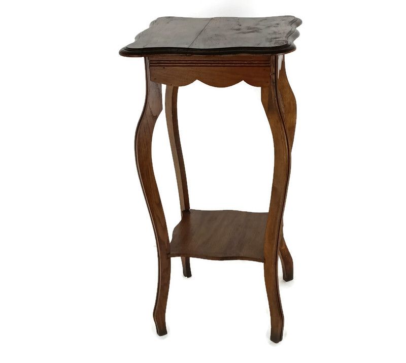 Large Art Nouveau Pedestal Side Occasional Table Plant Flower Stand Two Tier Art photo furniture