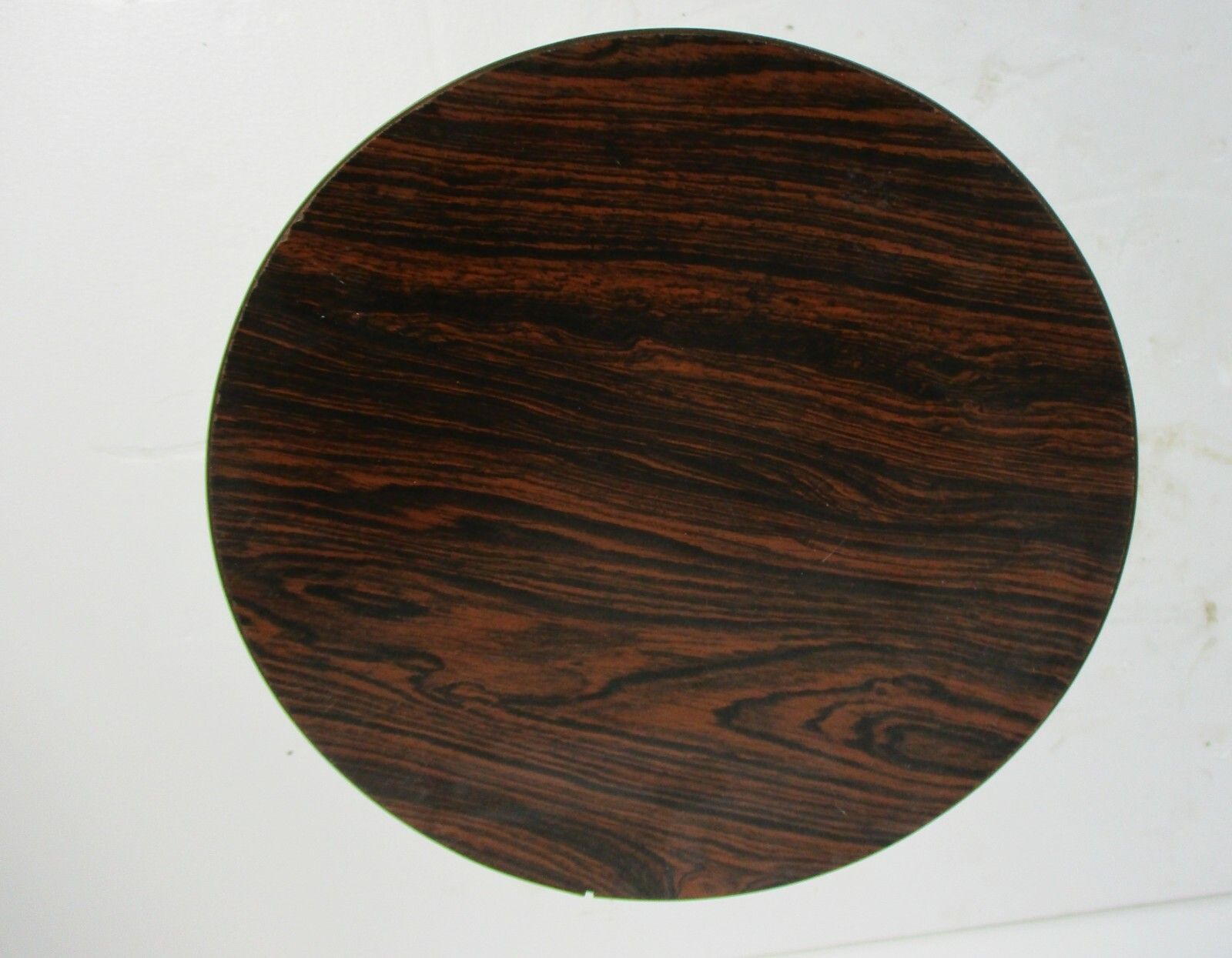 Vintage Side Coffee Wine Table  Funky  Formica Round Retro Brass Tripod Legs photo 182.0